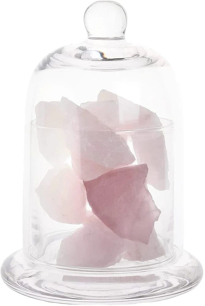 Raw Natural Gemstone in Bell Jar with Room Spray